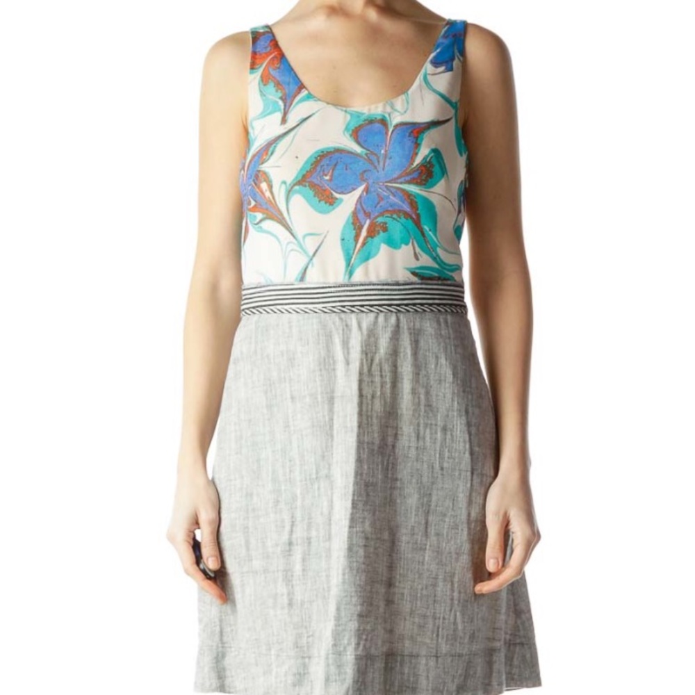 RACHEL Rachel Roy
Multicolored Floral Print Sleeveless Day Dress